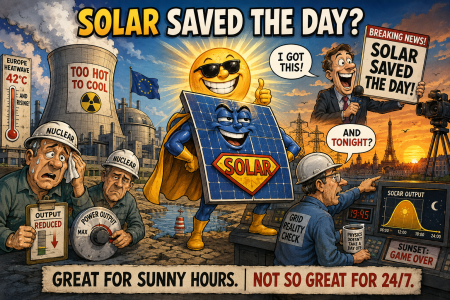 Claim: Solar saved the day when Heatwaves Forced Shutdowns of European Nuclear Plants