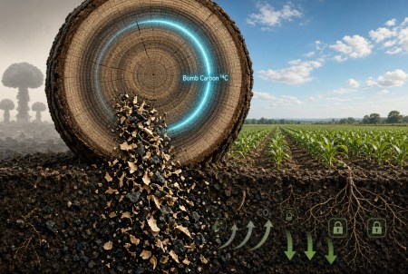 “Bomb Carbon” from 1960s Tree Rings Reveals Biochar Stays Locked in Soil for Centuries