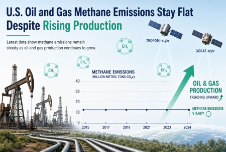 U.S. Oil and Gas Methane Emissions Stay Flat Despite Rising Production